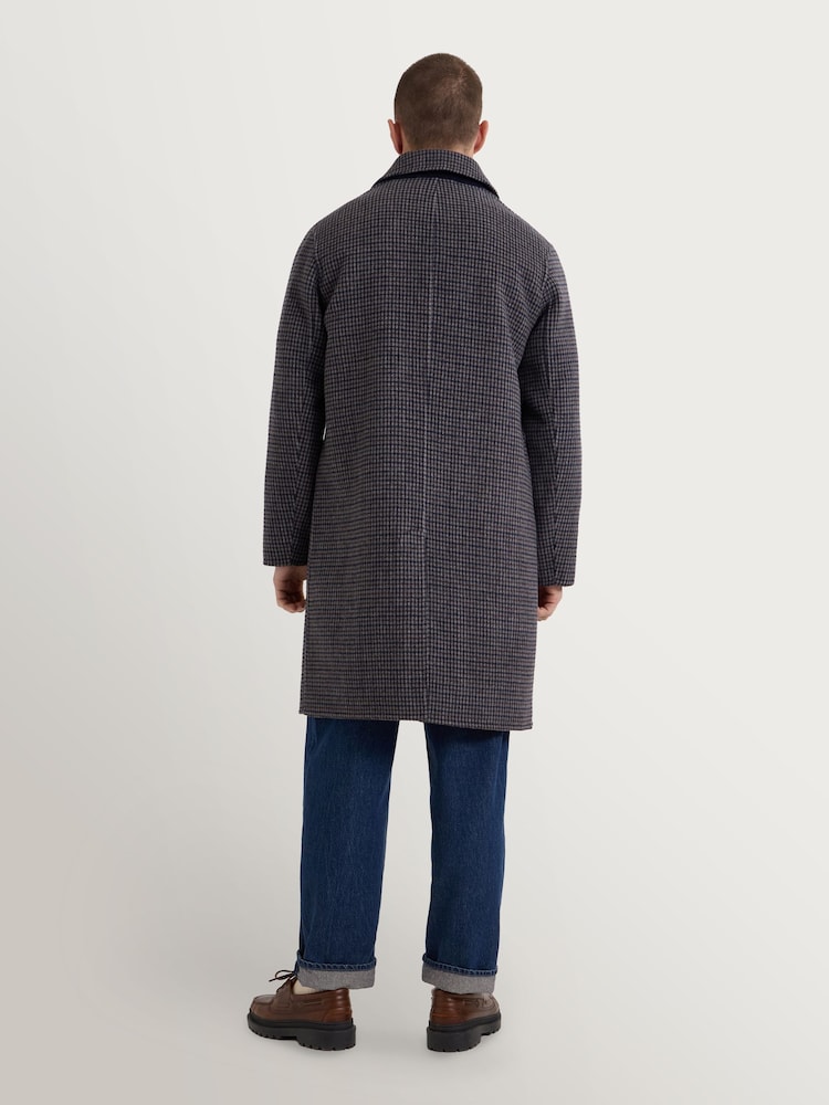 Wax London Brown Stan Coat Double Face Check Coat - Image 2 of 4