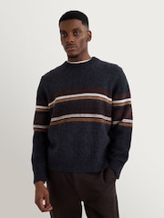 Wax London Wilde Crew Brush Bold Stripe Jumper - Imagen 1 de 4