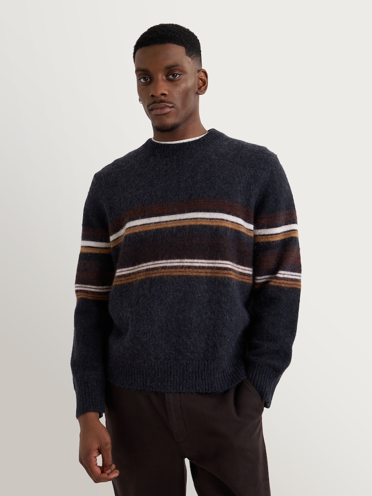 Wax London Wilde Crew Brush Bold Stripe Jumper - Imagen 1 de 4