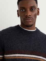 Wax London Wilde Crew Brush Bold Stripe Jumper - Imagen 4 de 4