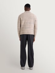 Wax London Alpha Zip Long Sleeve Space Dye Polo Shirt - Imagen 2 de 4