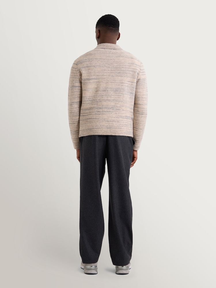 Wax London Alpha Zip Long Sleeve Space Dye Polo Shirt - Imagen 2 de 4