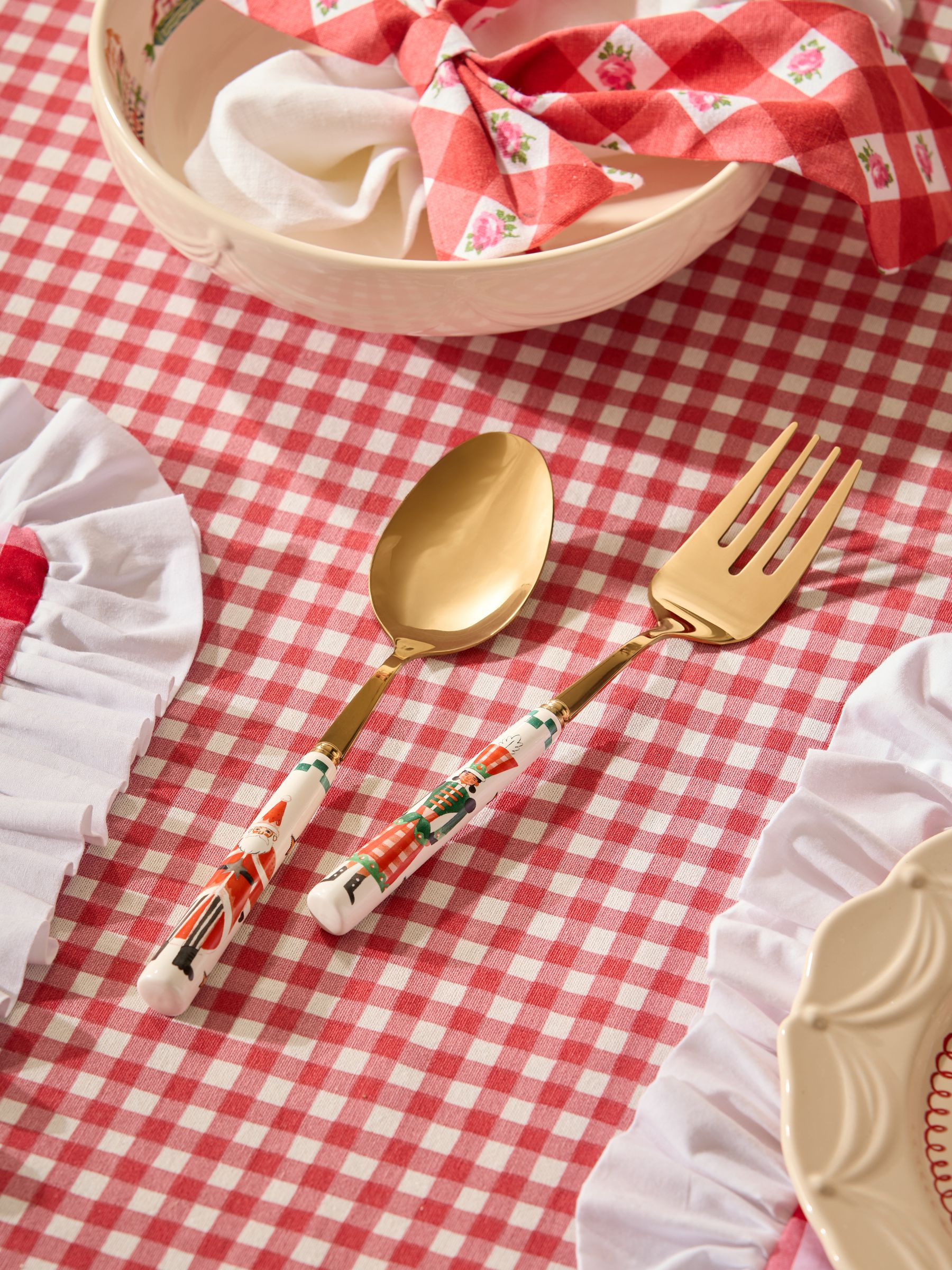 Cath Kidston Unisex Multi Set Of 2 Nutcracker Serving Utensils