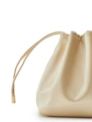 Moda in Pelle Lotty Ruched Bucket Shoulder Bag - Изображение 4 4