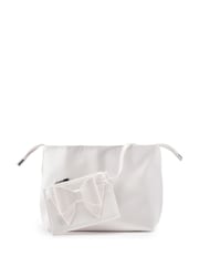 Moda in Pelle White Lotty Ruched Bucket Shoulder Bag - Image 2 of 4