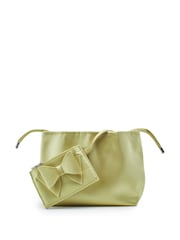 Moda in Pelle Green Lotty Bag Ruched Bucket Shoulder Bag - Image 1 of 4