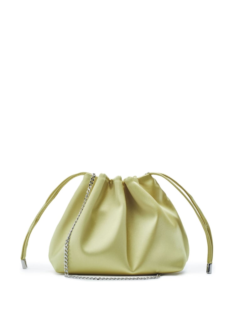 Moda in Pelle Green Lotty Bag Ruched Bucket Shoulder Bag - Image 2 of 4