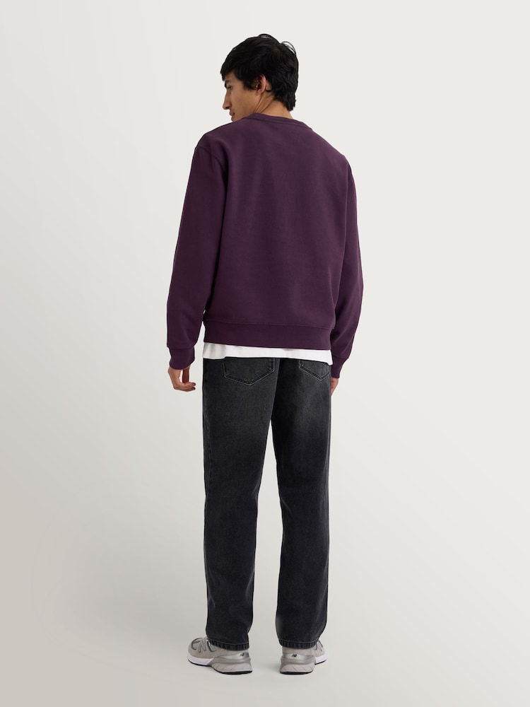 Wax London Purple Sidney Loopback Washed Sweatshirt - Image 2 of 4