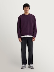 Wax London Purple Sidney Loopback Washed Sweatshirt - Image 4 of 4