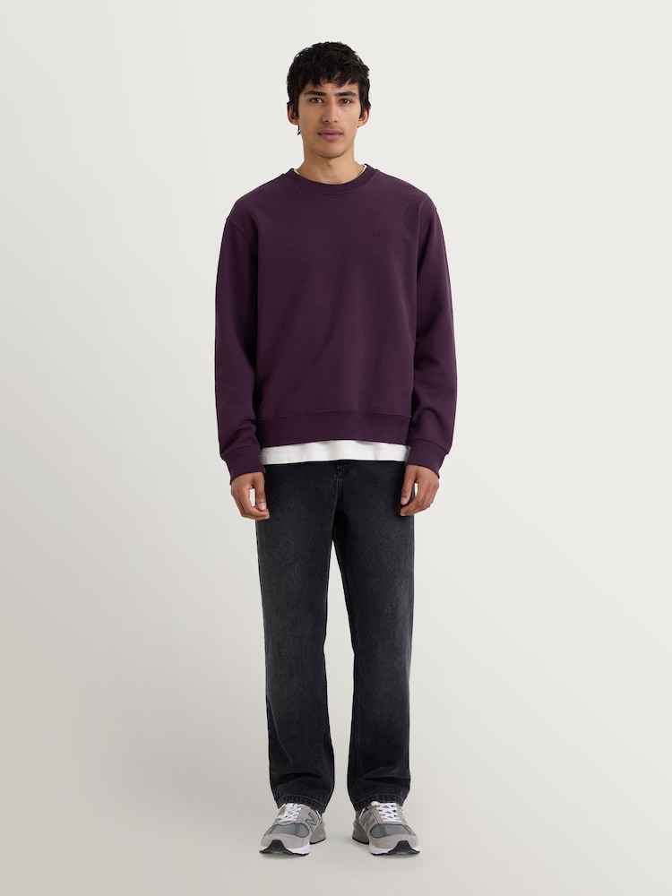 Wax London Purple Sidney Loopback Washed Sweatshirt - Image 4 of 4