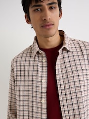 Wax London Cream Shelly Long Sleeve Dobby Check Shirt - Image 3 of 4