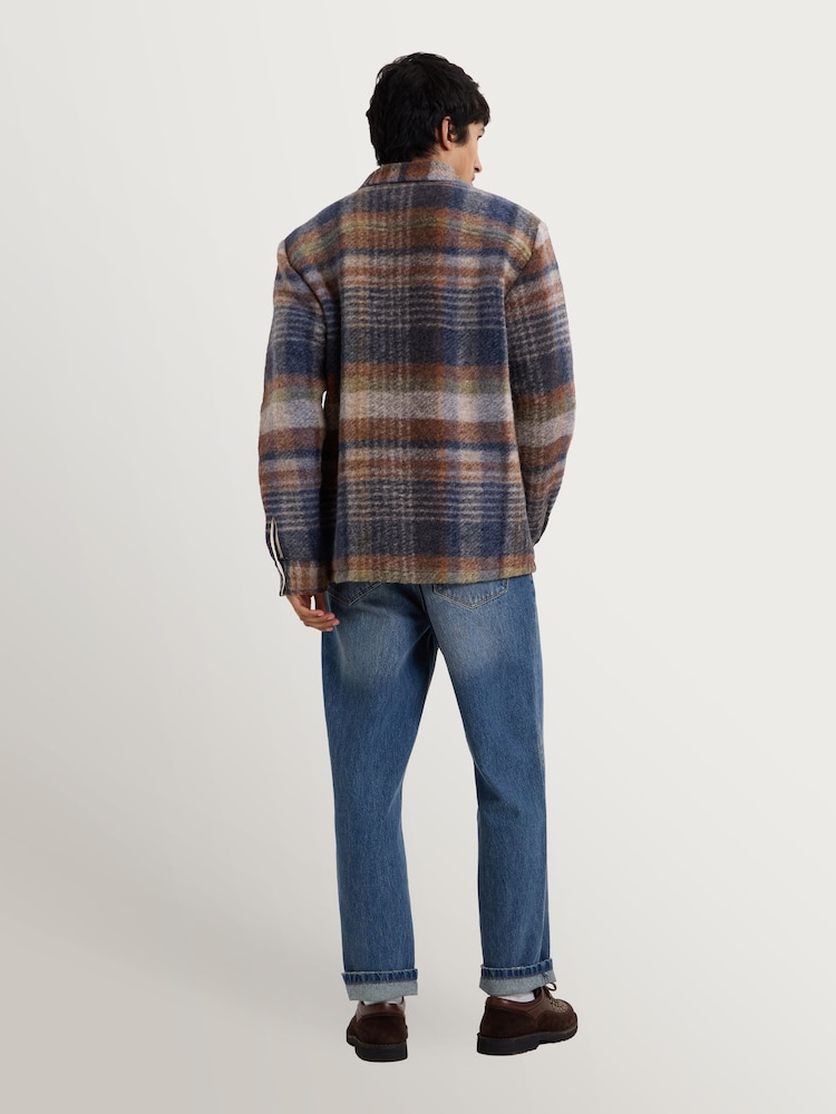 Wax London Whiting Ari Wool Blend Check Overshirt - Imagen 2 de 4