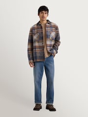 Wax London Whiting Ari Wool Blend Check Overshirt - Imagen 3 de 4
