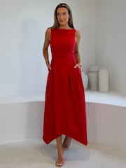 Girl In Mind Lydia Hanky ​​Hem Midi Dress - Larawan 1 ng 5