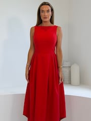 Girl In Mind Lydia Hanky ​​Hem Midi Dress - Larawan 4 ng 5