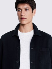 MOSS Blue Denim 3 Pocket Shacket - Image 2 of 5