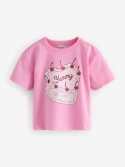 Cotton On Pink Baby Essential Short Sleeve Graphic T-Shirts 2 Pack - Image 3 of 8