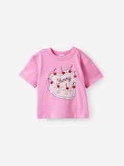 Cotton On Pink Baby Essential Short Sleeve Graphic T-Shirts 2 Pack - Image 4 of 8