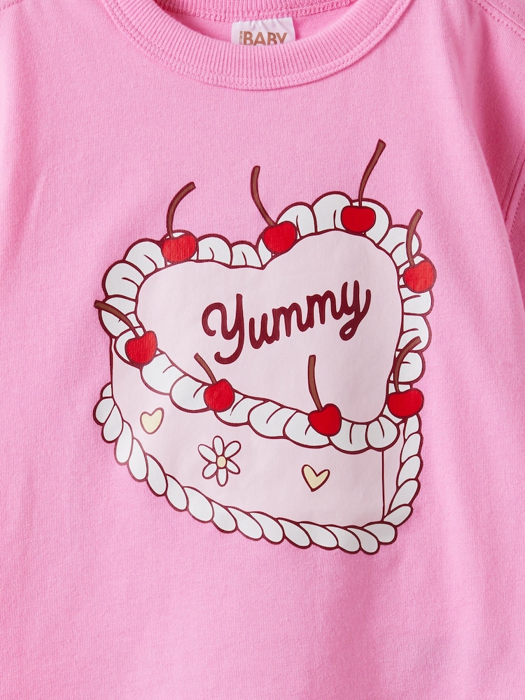 Cotton On Pink Baby Essential Short Sleeve Graphic T-Shirts 2 Pack - Image 8 of 8 Cotton On Pink Baby Essential Short Sleeve Graphic T-Shirts 2 Pack - Image 8 of 8