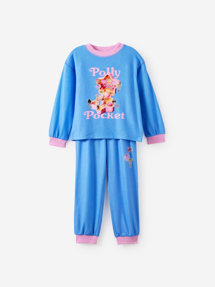Cotton On Blue Polly Pocket Snooze Soft Long Sleeve Pyjamas Set - Image 1 of 3