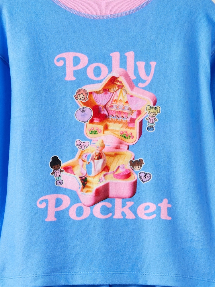 Cotton On Blue Polly Pocket Snooze Soft Long Sleeve Pyjamas Set - Image 2 of 3