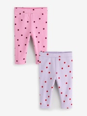 Cotton On Pink Rib Skinny Leggings 2 Pack - Image 1 of 8