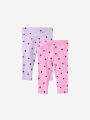 Cotton On Pink Rib Skinny Leggings 2 Pack - Image 2 of 8