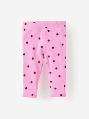 Cotton On Pink Rib Skinny Leggings 2 Pack - Image 4 of 8