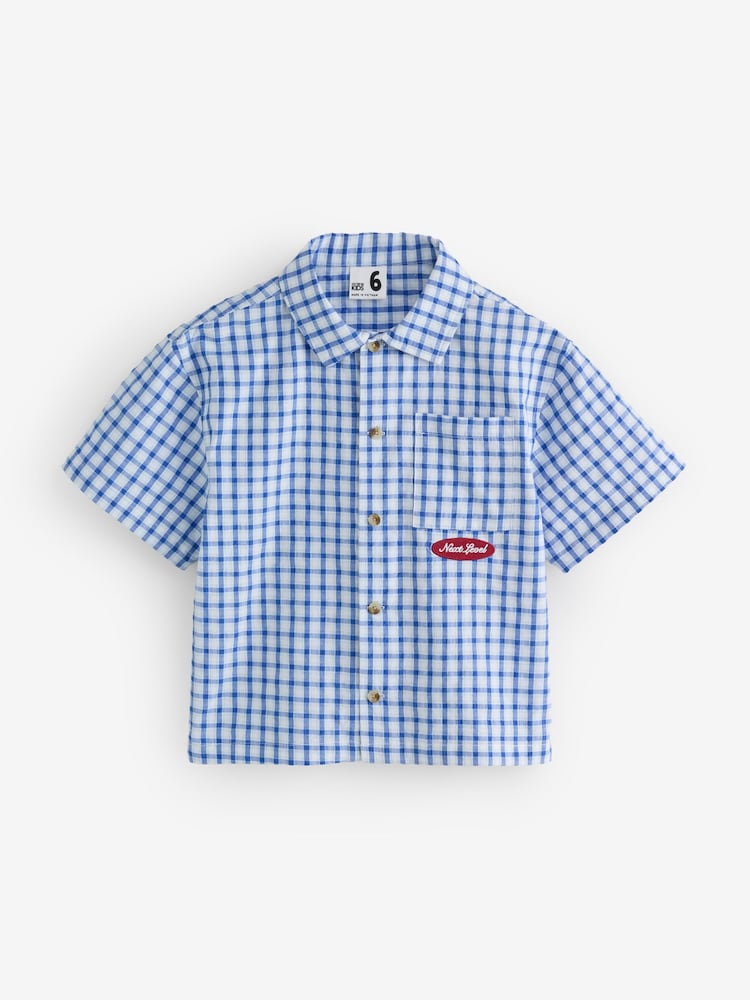 Cotton On Blue Jasper Boxy Skate Shirt - Image 1 of 3 Cotton On Blue Jasper Boxy Skate Shirt - Image 1 of 3