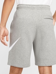 Gris oscuro jaspeado - Pantalones cortos de polar con detalle del logo Club de Nike - Imagen 4 de 10