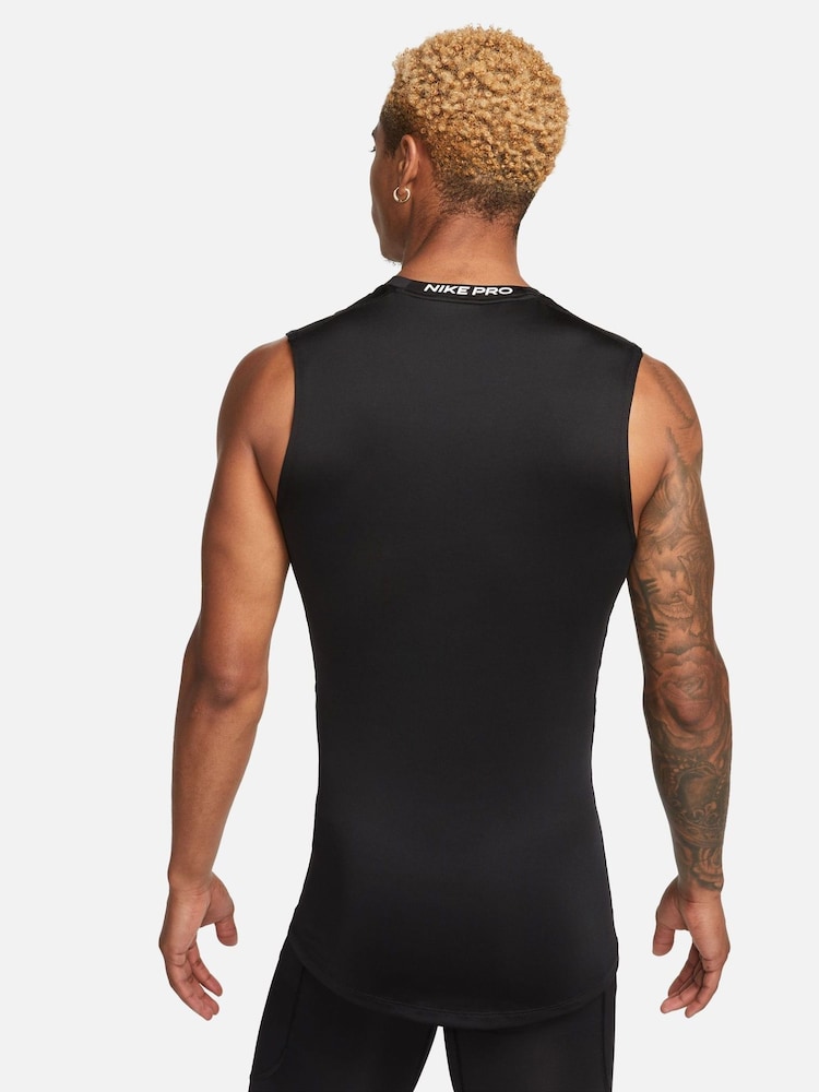 Nike Black Pro Dri-FIT Tight Sleeveless Training Top - Image 2 of 5 Nike Black Pro Dri-FIT Tight Sleeveless Training Top - Image 2 of 5