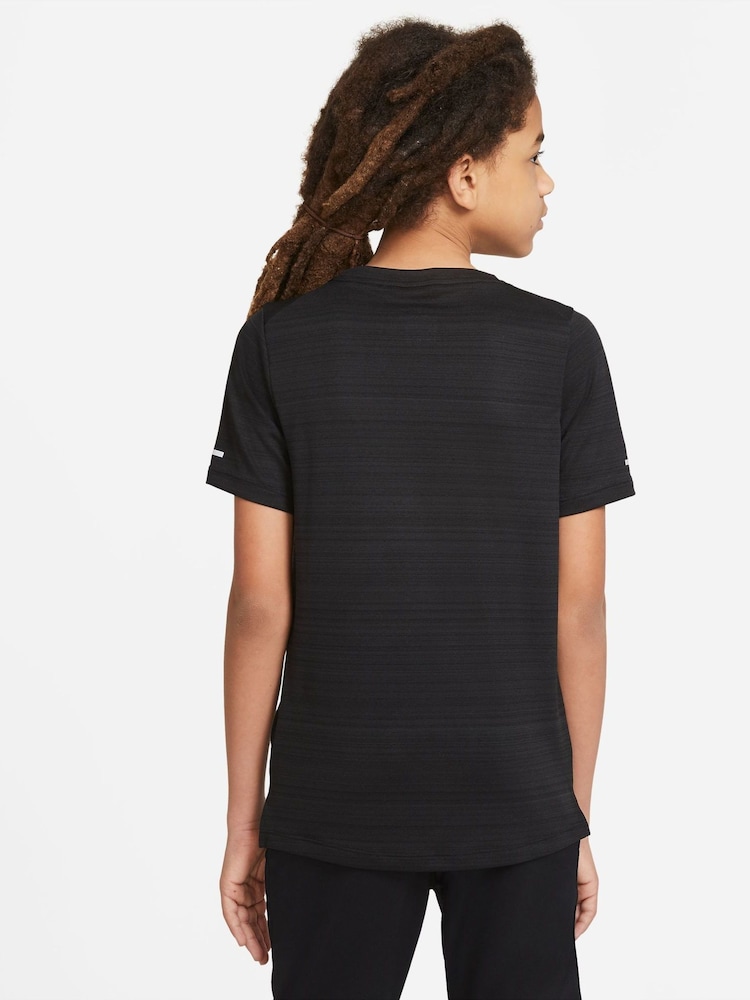 Nike Black Dri-FIT Miler Training Top - Image 2 of 12 Nike Black Dri-FIT Miler Training Top - Image 2 of 12