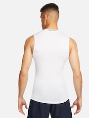 Nike White Pro Dri-FIT Tight Sleeveless Training Top - Image 2 of 5