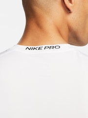 Nike White Pro Dri-FIT Tight Sleeveless Training Top - Image 4 of 5