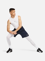 Nike White Pro Dri-FIT Tight Sleeveless Training Top - Image 5 of 5