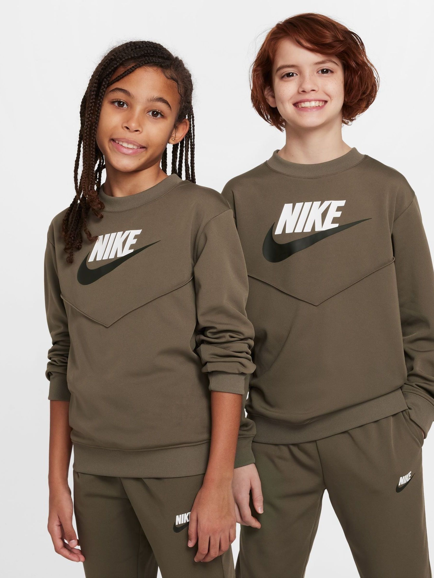 olive green nike tracksuit womens