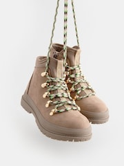 Neutral Lace-Up Hiker Boots - Image 1 of 7