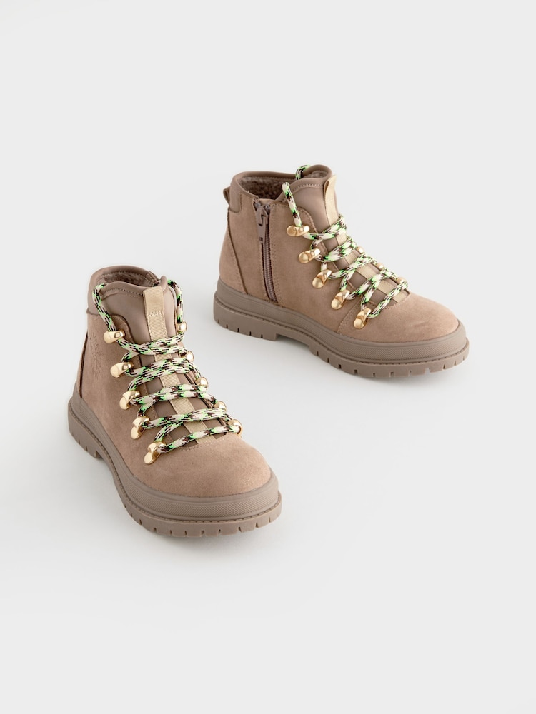 Neutral Lace-Up Hiker Boots - Image 2 of 7