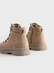 Neutral Lace-Up Hiker Boots - Image 6 of 7