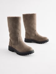 Neutral Chunky Tall Boots - Image 1 of 6