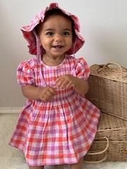 Purebaby Purple Shirred Dress - Image 1 of 5