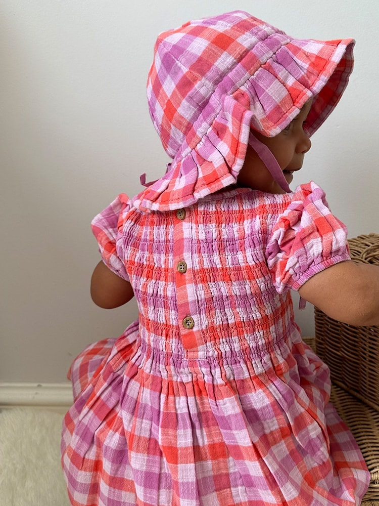 Purebaby Purple Shirred Dress - Image 2 of 5
