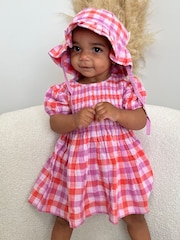 Purebaby Purple Shirred Dress - Image 3 of 5