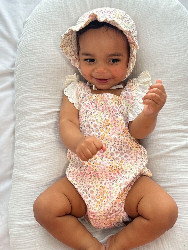 Purebaby Cream Wild Flower Bodysuit - Image 1 of 9