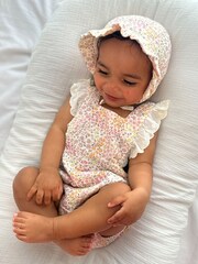 Purebaby Cream Wild Flower Bodysuit - Image 3 of 9