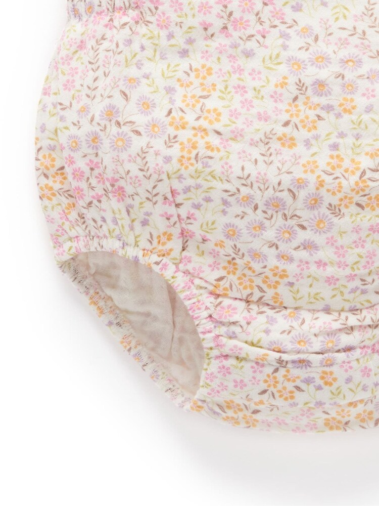 Purebaby Cream Wild Flower Bodysuit - Image 8 of 9