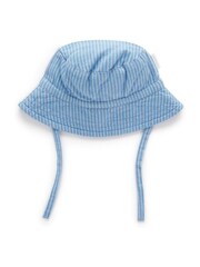 Purebaby Blue Striped Bucket Hat - Image 1 of 4