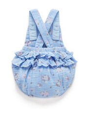 Purebaby Blue Daisy Ruffle Romper - Image 2 of 6