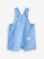Purebaby Blue Striped Overalls All-In-One - Image 1 of 5