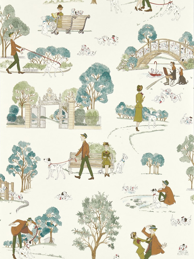 Sanderson Breeze Blue 101 Dalmatians 10.05M Wallpaper - Image 3 of 3